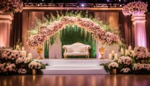 stage-with-flowers-stage-with-white-couch_Bangalore-Globe Event management